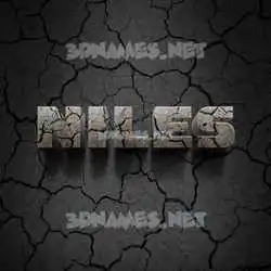niles in Cracked Stone style - 3D name wallpaper