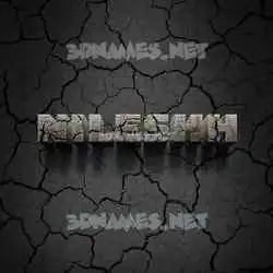 nileshh in Cracked Stone style - 3D name wallpaper