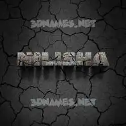 nilisha in Cracked Stone style - 3D name wallpaper