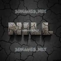 nill in Cracked Stone style - 3D name wallpaper