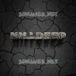 nilldeep in Cracked Stone style - 3D name wallpaper