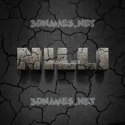 nilli in Cracked Stone style - 3D name wallpaper