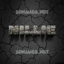 nillie in Cracked Stone style - 3D name wallpaper