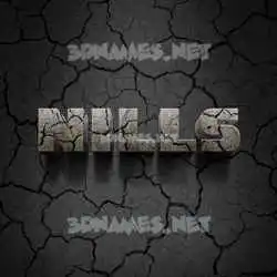 nills in Cracked Stone style - 3D name wallpaper