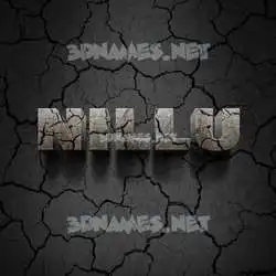 nillu in Cracked Stone style - 3D name wallpaper