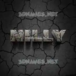 nilly in Cracked Stone style - 3D name wallpaper