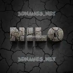 nilo in Cracked Stone style - 3D name wallpaper