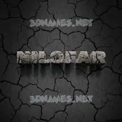 nilofar in Cracked Stone style - 3D name wallpaper