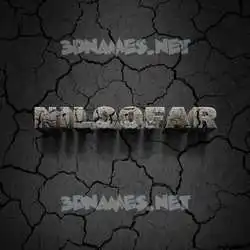 niloofar in Cracked Stone style - 3D name wallpaper
