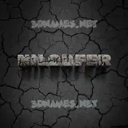 niloufer in Cracked Stone style - 3D name wallpaper