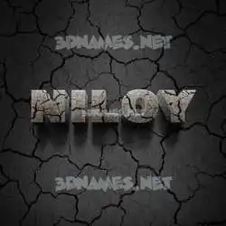 niloy in Cracked Stone style - 3D name wallpaper