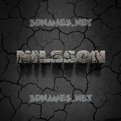 nilsson in Cracked Stone style - 3D name wallpaper