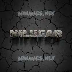 nilufar in Cracked Stone style - 3D name wallpaper