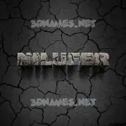 nilufer in Cracked Stone style - 3D name wallpaper