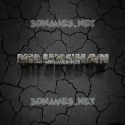 nilukshan in Cracked Stone style - 3D name wallpaper