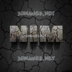 nim in Cracked Stone style - 3D name wallpaper