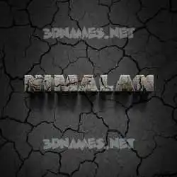 nimalan in Cracked Stone style - 3D name wallpaper