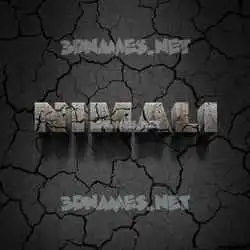 nimali in Cracked Stone style - 3D name wallpaper