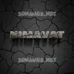 nimavat in Cracked Stone style - 3D name wallpaper