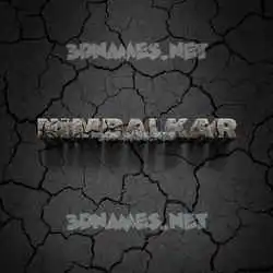 nimbalkar in Cracked Stone style - 3D name wallpaper