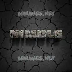 nimble in Cracked Stone style - 3D name wallpaper