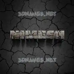nimesh in Cracked Stone style - 3D name wallpaper