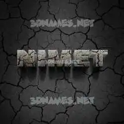 nimet in Cracked Stone style - 3D name wallpaper