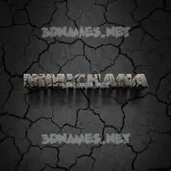 nimichana in Cracked Stone style - 3D name wallpaper
