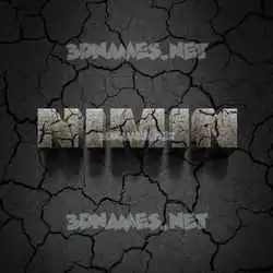 nimin in Cracked Stone style - 3D name wallpaper