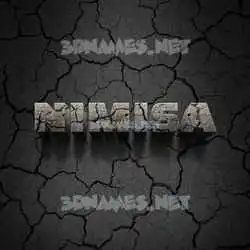 nimisa in Cracked Stone style - 3D name wallpaper