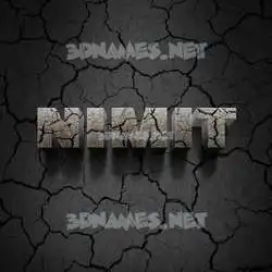 nimit in Cracked Stone style - 3D name wallpaper
