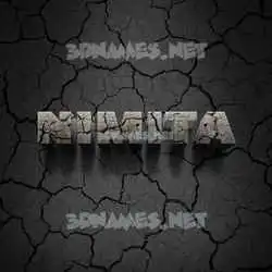 nimita in Cracked Stone style - 3D name wallpaper