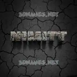 nimitt in Cracked Stone style - 3D name wallpaper