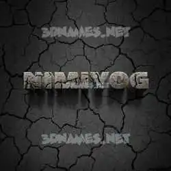 nimiyog in Cracked Stone style - 3D name wallpaper