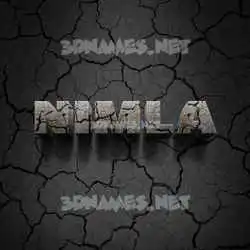 nimla in Cracked Stone style - 3D name wallpaper