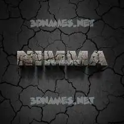 nimma in Cracked Stone style - 3D name wallpaper