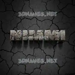 nimmi in Cracked Stone style - 3D name wallpaper