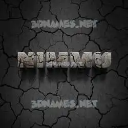 nimmu in Cracked Stone style - 3D name wallpaper