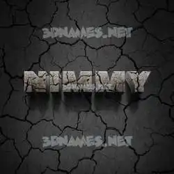 nimmy in Cracked Stone style - 3D name wallpaper