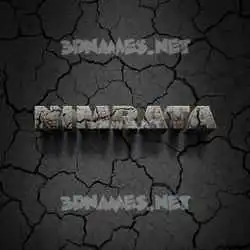 nimrata in Cracked Stone style - 3D name wallpaper