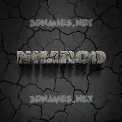 nimrod in Cracked Stone style - 3D name wallpaper