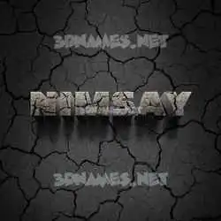 nimsay in Cracked Stone style - 3D name wallpaper