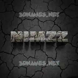 nimzz in Cracked Stone style - 3D name wallpaper
