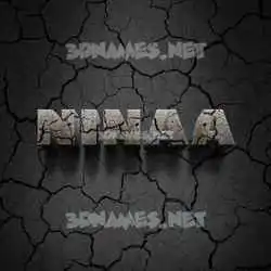 ninaa in Cracked Stone style - 3D name wallpaper