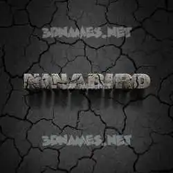 ninabird in Cracked Stone style - 3D name wallpaper