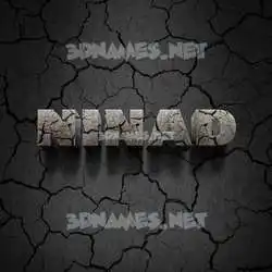 ninad in Cracked Stone style - 3D name wallpaper