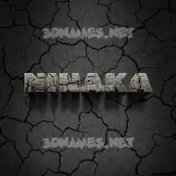ninaka in Cracked Stone style - 3D name wallpaper