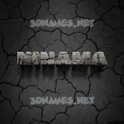 ninama in Cracked Stone style - 3D name wallpaper