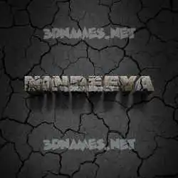 nindeeya in Cracked Stone style - 3D name wallpaper