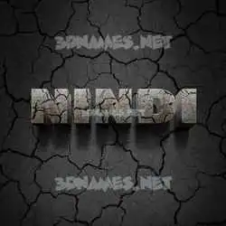 nindi in Cracked Stone style - 3D name wallpaper